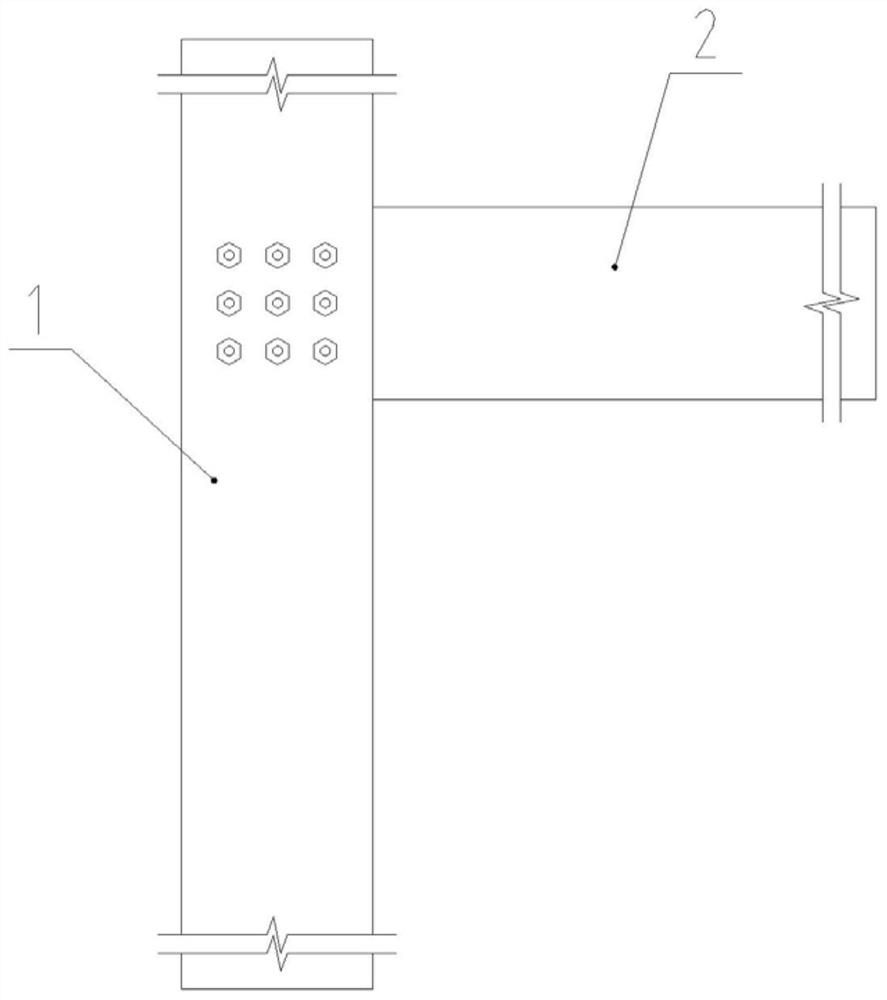 Bamboo laminated wood frame structure beam-column joint