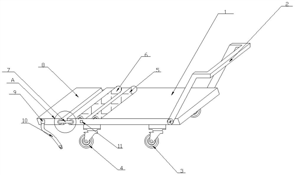 Fireproof aluminum composite plate carrying device