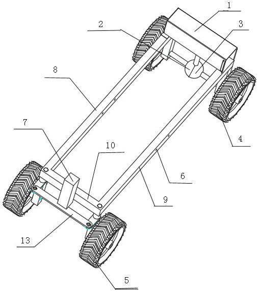 Vegetable transplanter chassis device suitable for greenhouse