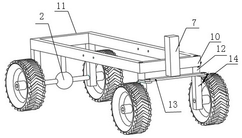 Vegetable transplanter chassis device suitable for greenhouse