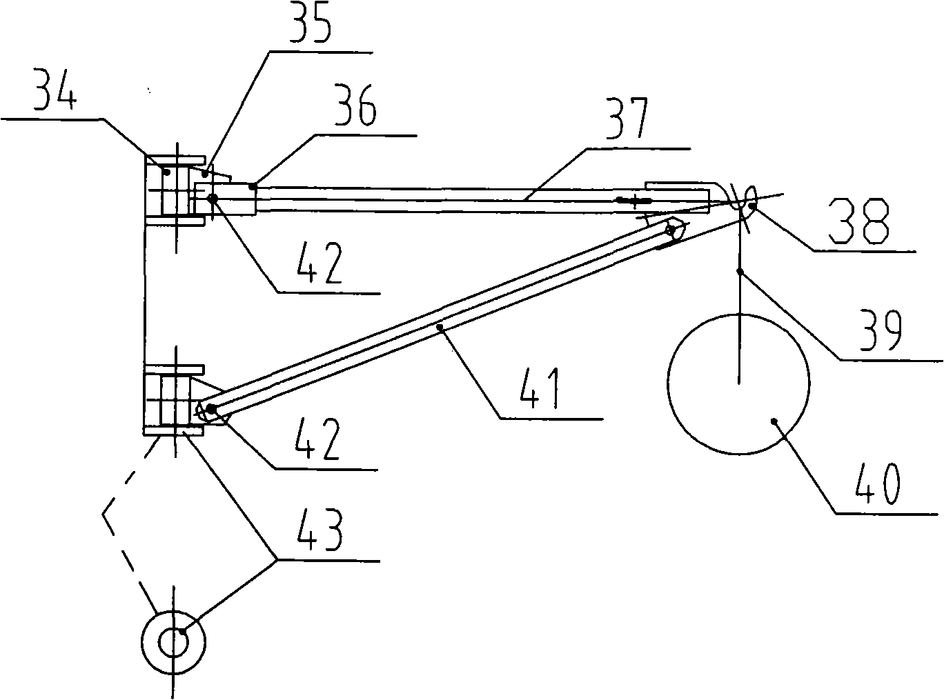 Column crane special for movable arm type group tower