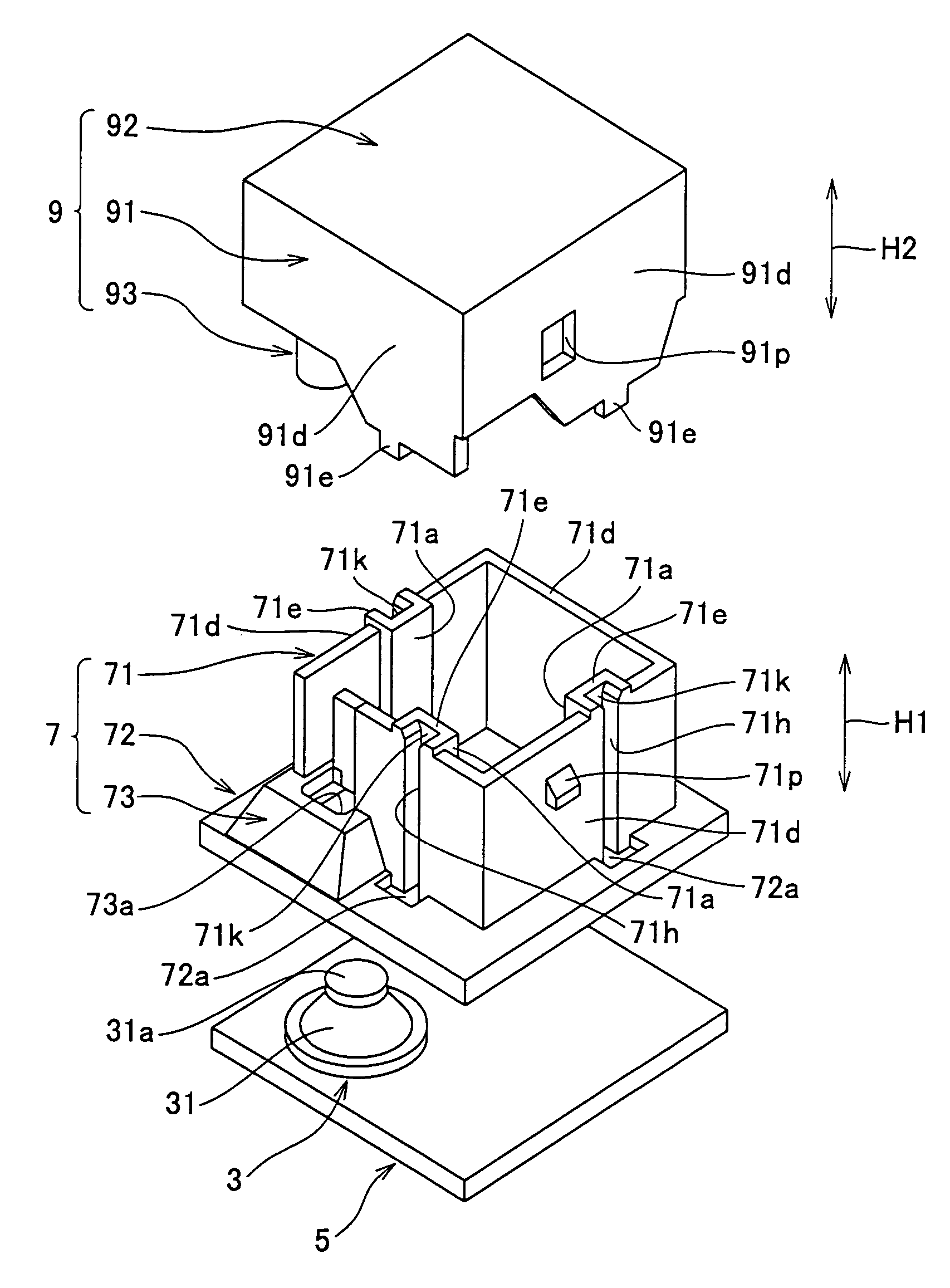 Push type switch