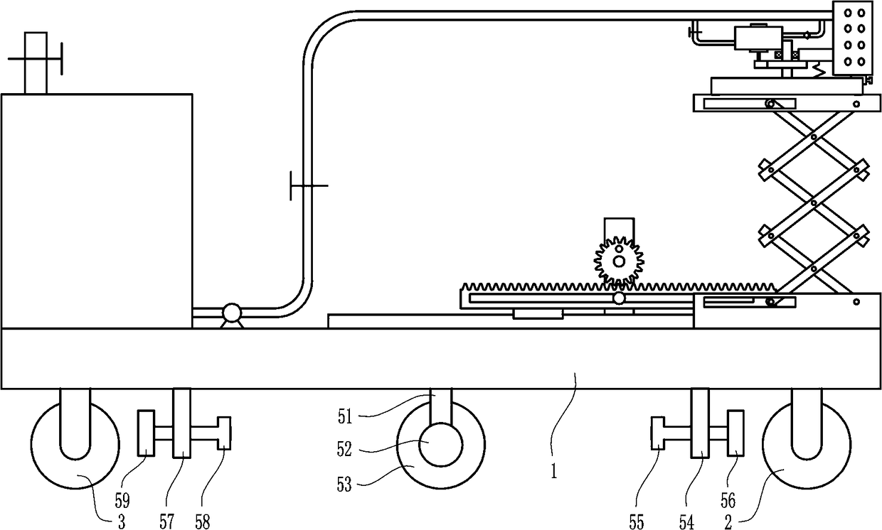 Lining concrete adjustable sprinkling device for tunnel construction