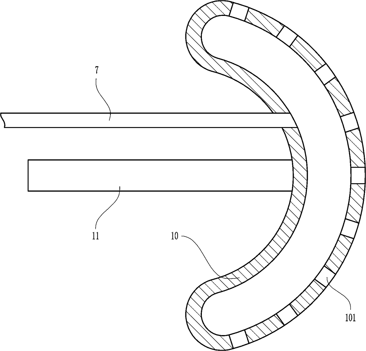 Lining concrete adjustable sprinkling device for tunnel construction