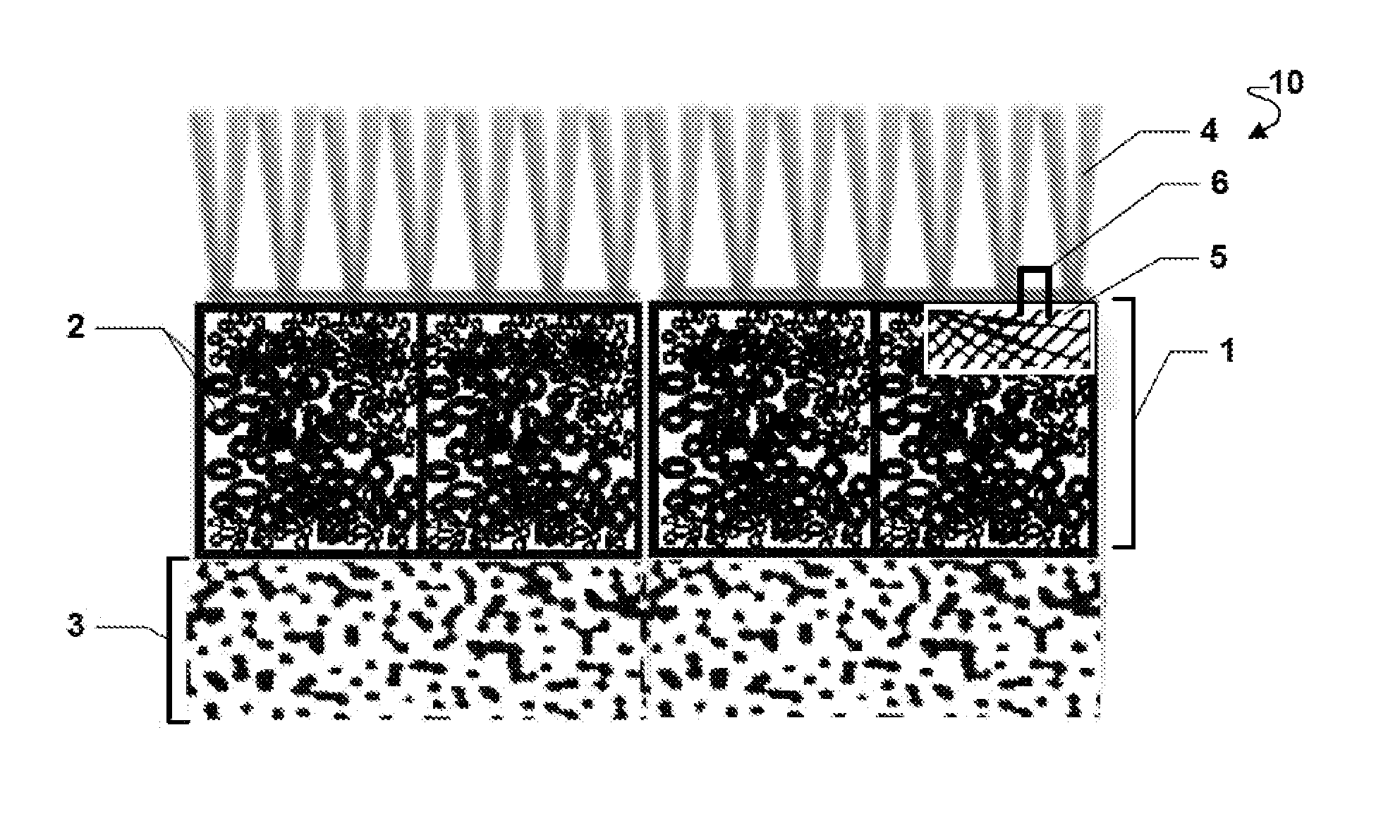 System and method for absorbing shocks impacts while providing water drainage