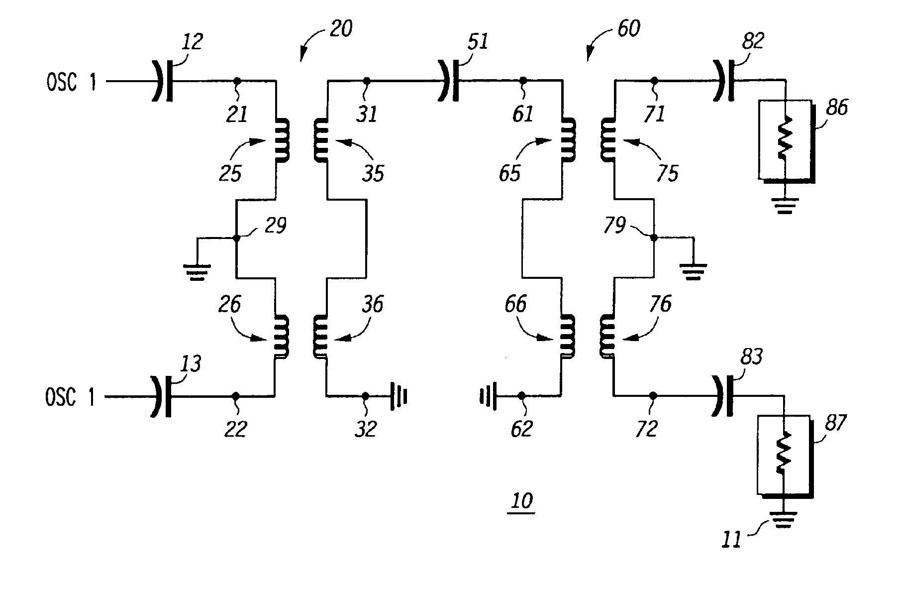 Transformer coupled oscillator and method