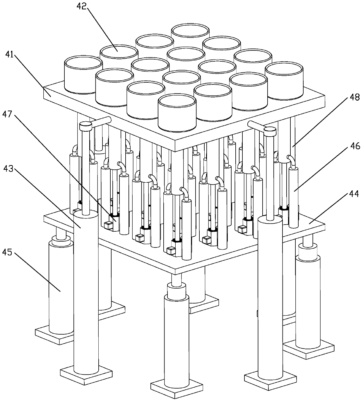 Water washing and capping device used in edible fungus culture