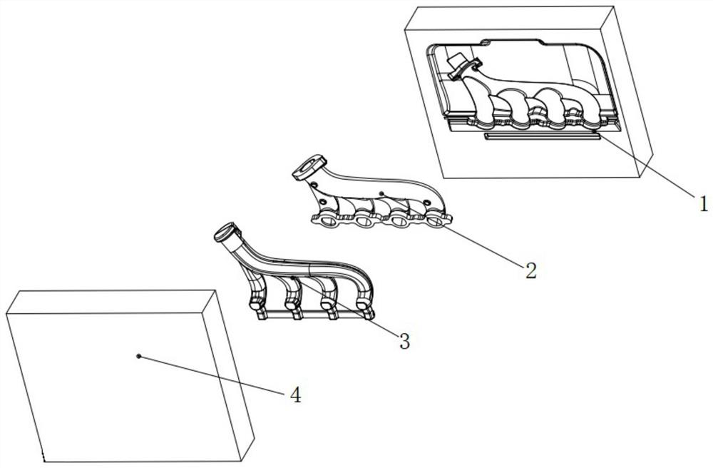 Cast iron material for automobile manifold and automobile manifold