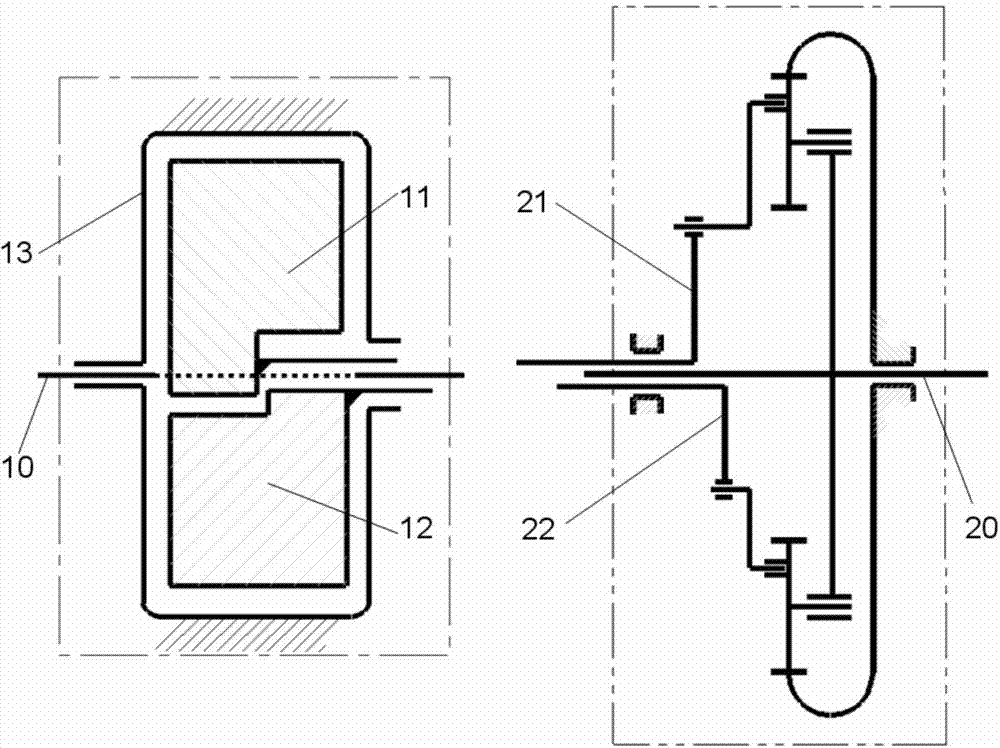 Method for eliminating torsion inertia force of double-rotor piston engine