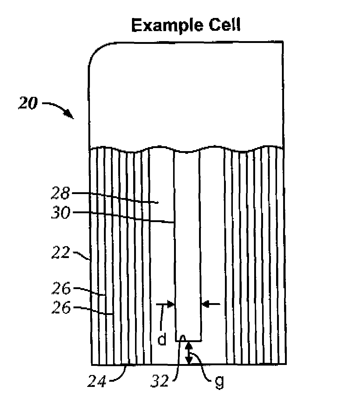 Establishing space between end of center gas pipe in battery and bottom of battery can