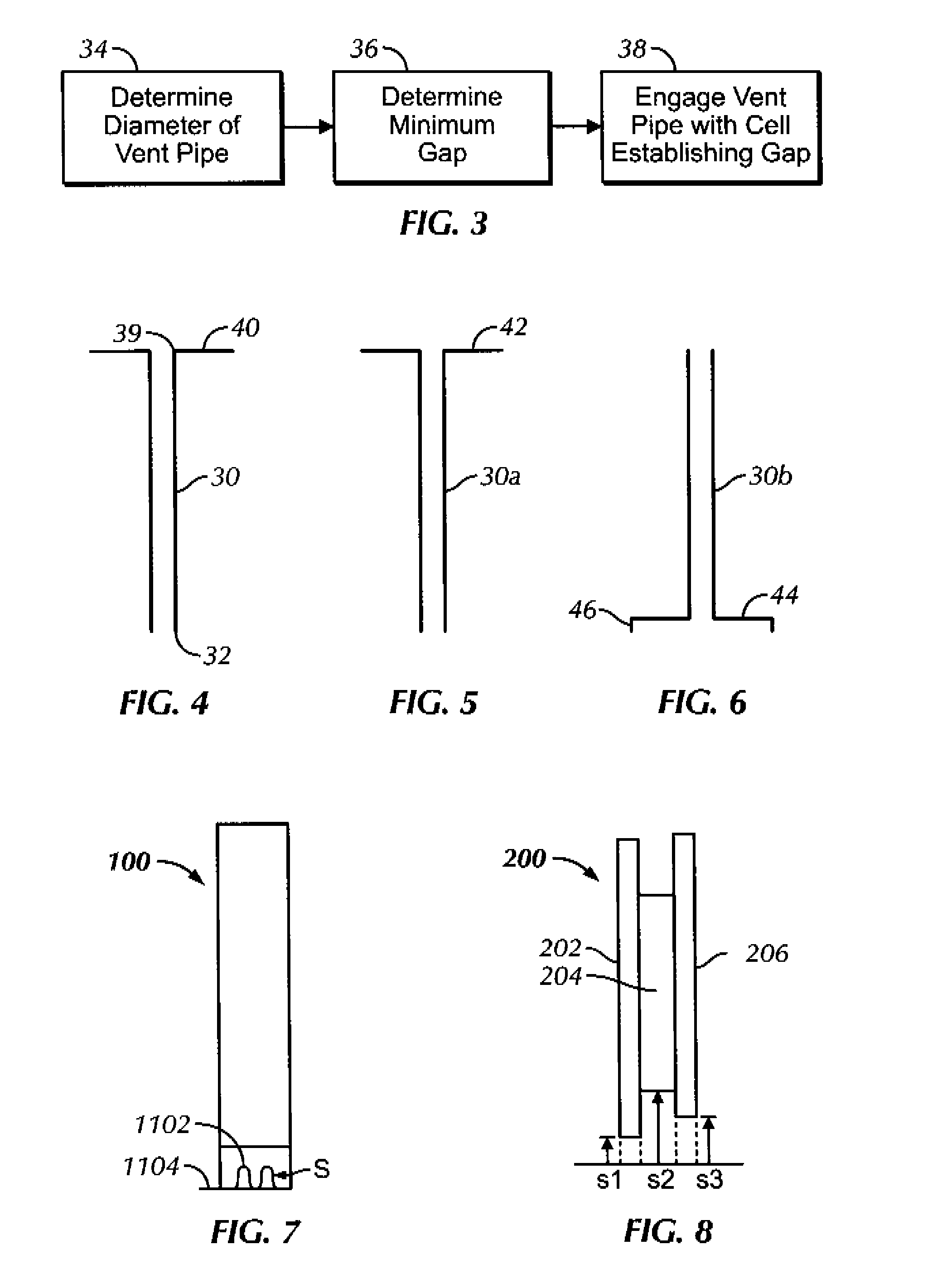 Establishing space between end of center gas pipe in battery and bottom of battery can