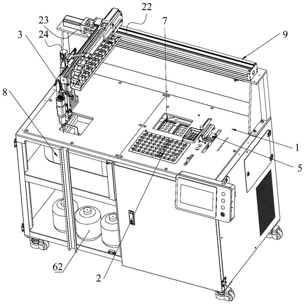 Test tube cleaning mechanism of water quality detection device and water quality detection device