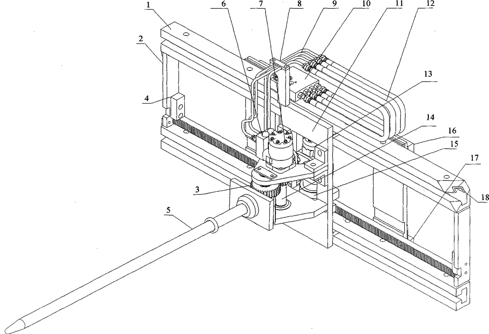 Portable goods taking device used for forklift and installing method thereof