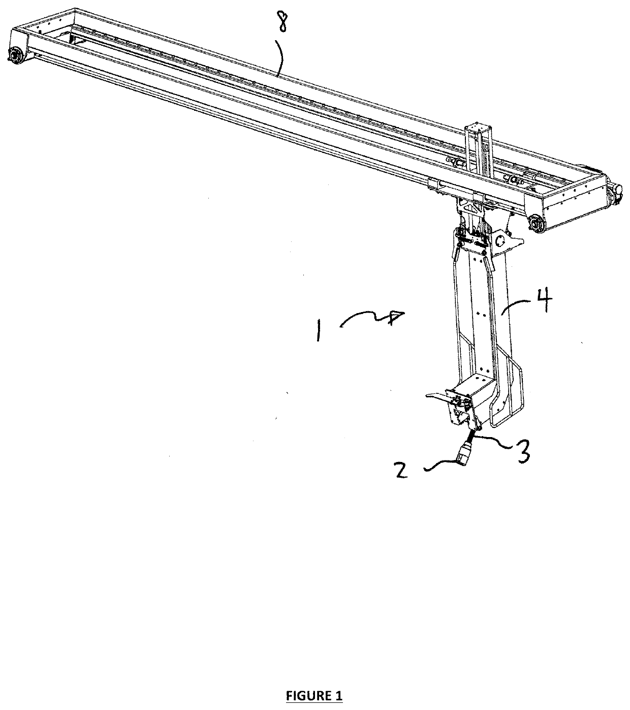 Sprayer with articulated arm and sensor system