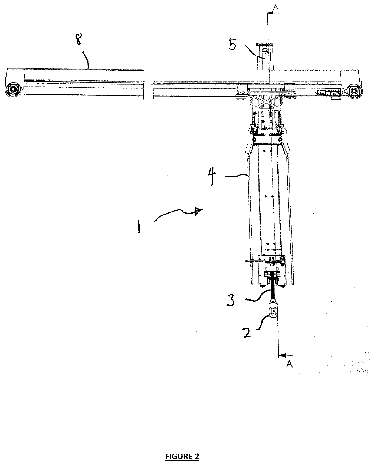 Sprayer with articulated arm and sensor system