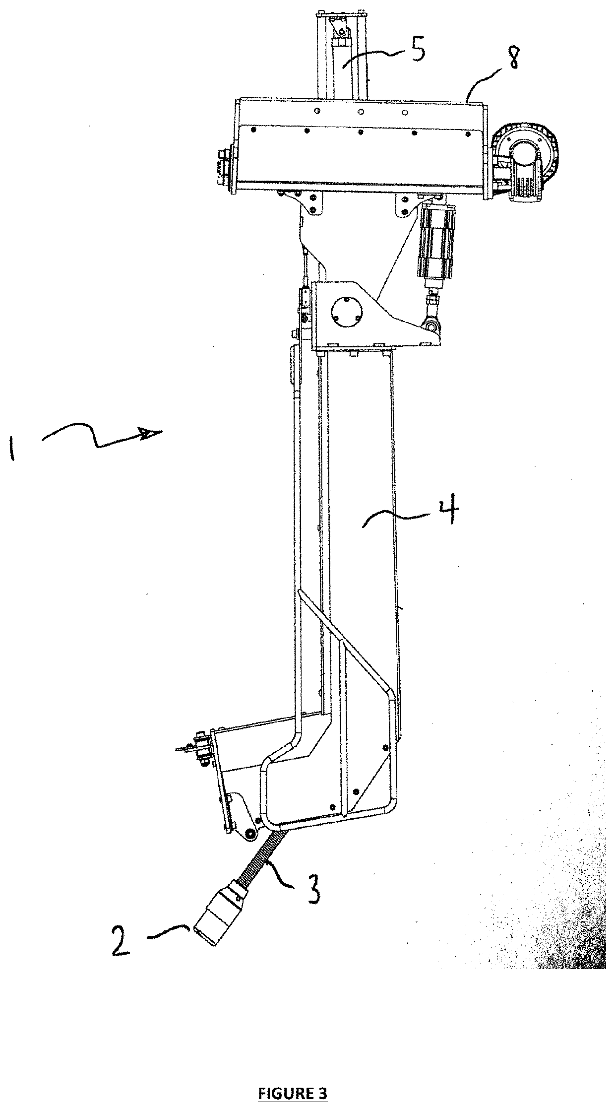 Sprayer with articulated arm and sensor system