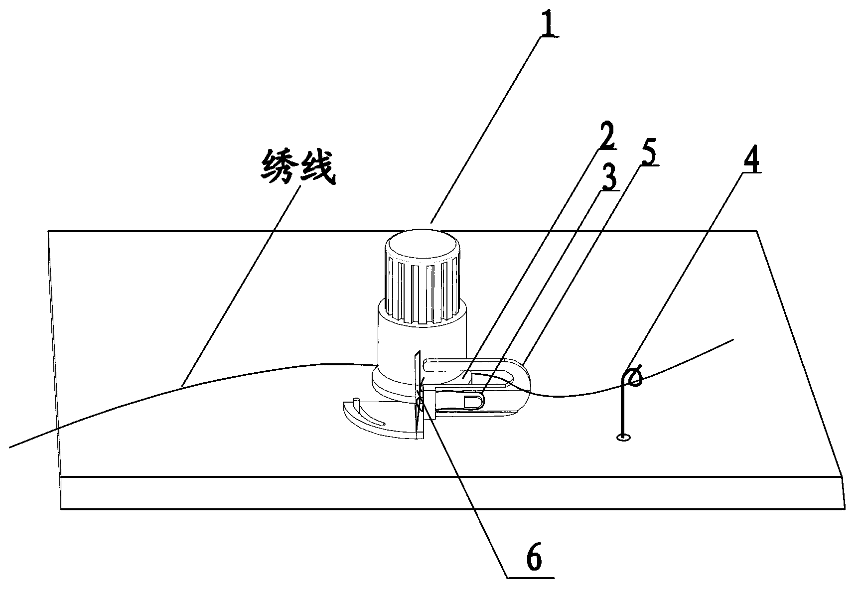 Alarm device for embroidery machine