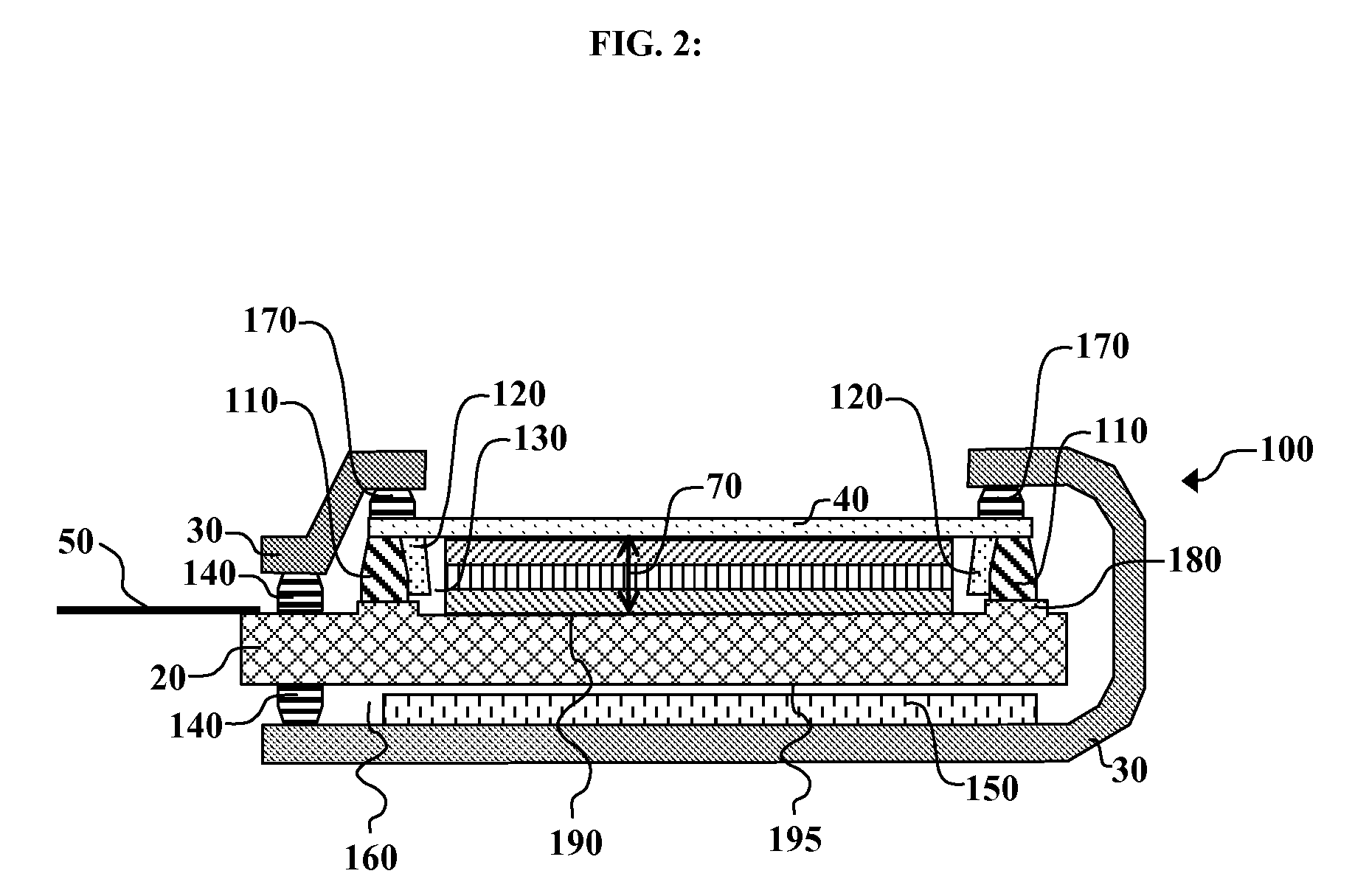 Desiccant sealing arrangement for OLED devices