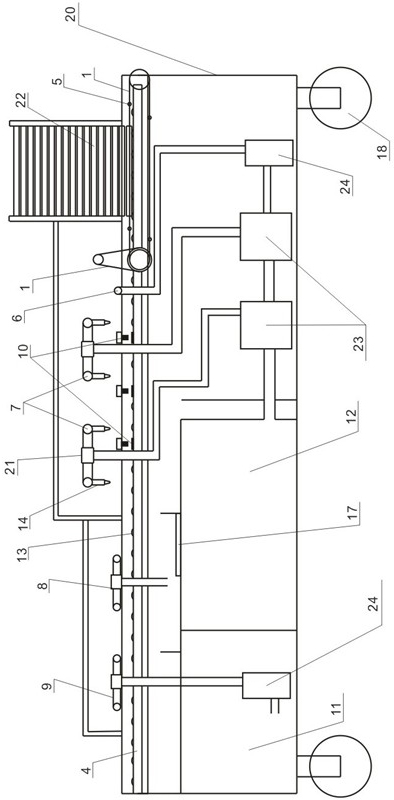 Automatic cleaning and disinfecting system for floating seedling-raising disks