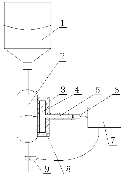 Infusion drop monitoring system on basis of sound wave vibration signal