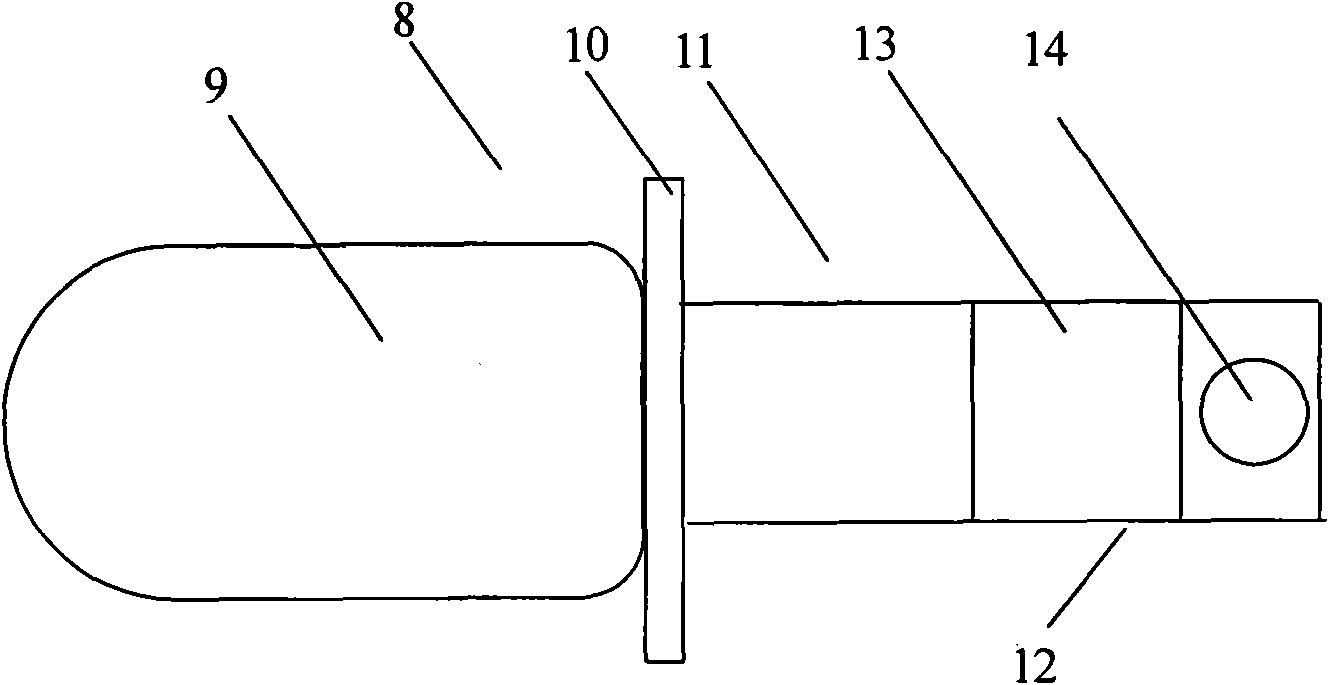 Flushing device of straight-through toilet