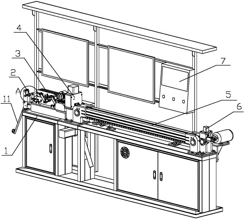 Automatic magnetic strip passing machine