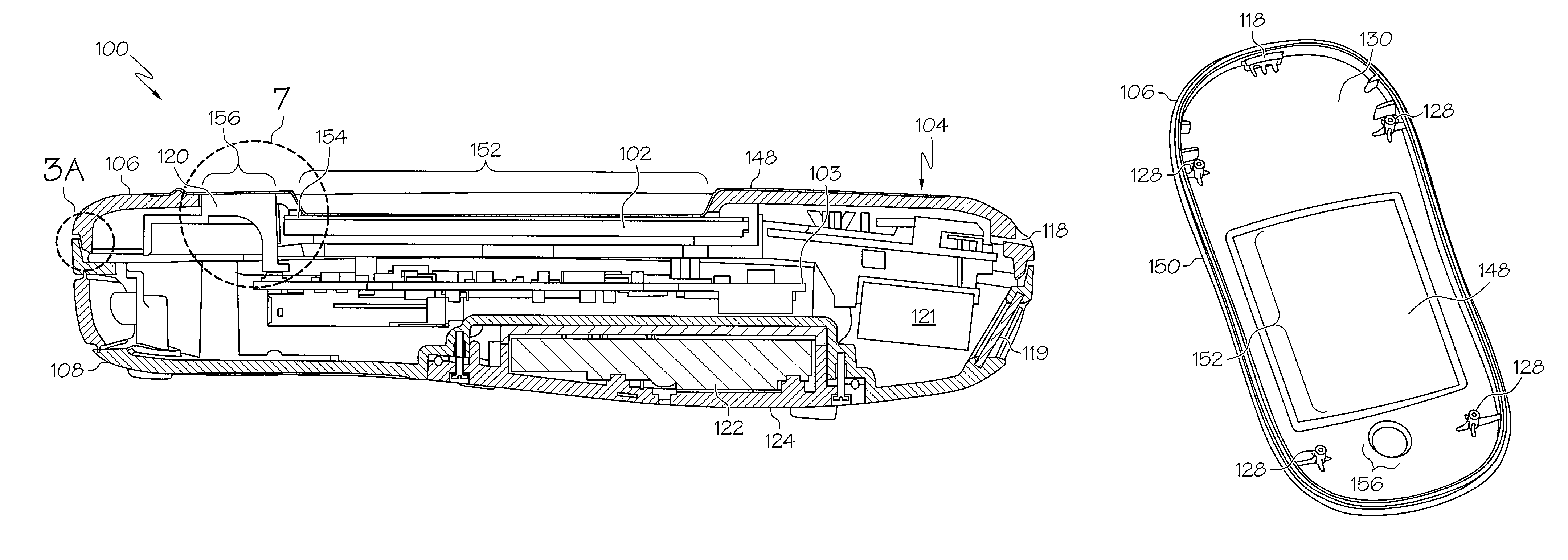 Enclosure to prevent fluid ingress of a device having a touch screen interface