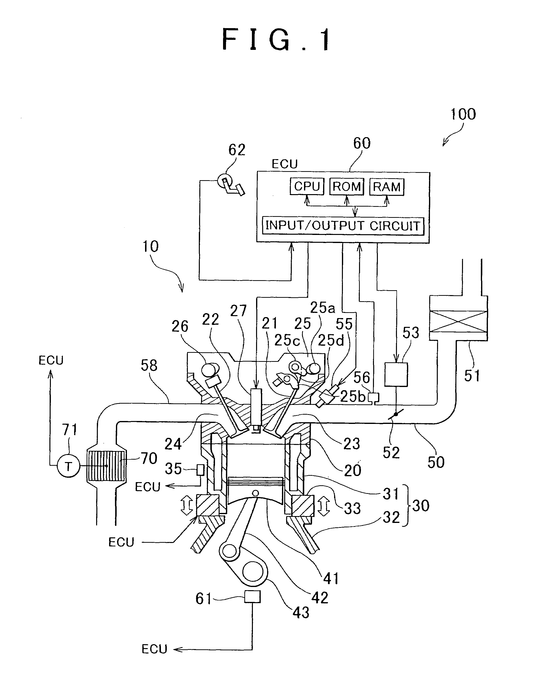 Internal combustion engine with variable compression ratio and valve characteristics