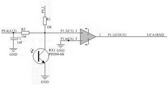 Micro-power consumption visible light sensing key and optical communicating and receiving method for instrument