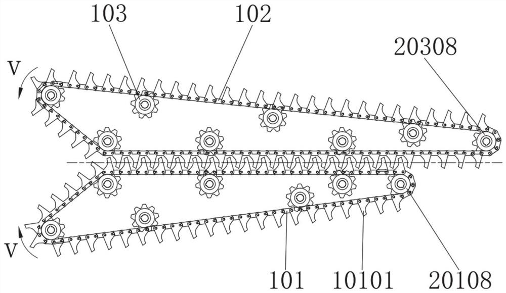 Tuber and seedling clamping and conveying device and equipment for root and tuber crops