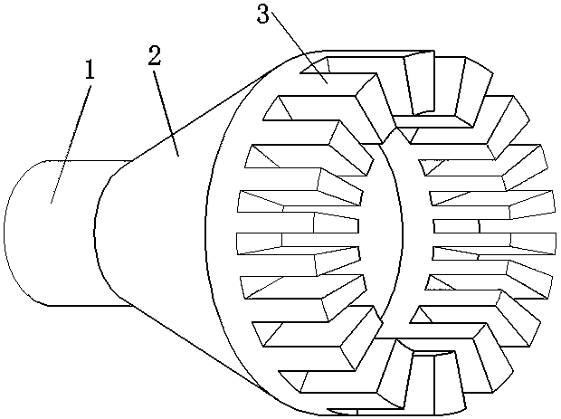 Aluminum heat sink fin structure of automobile headlight