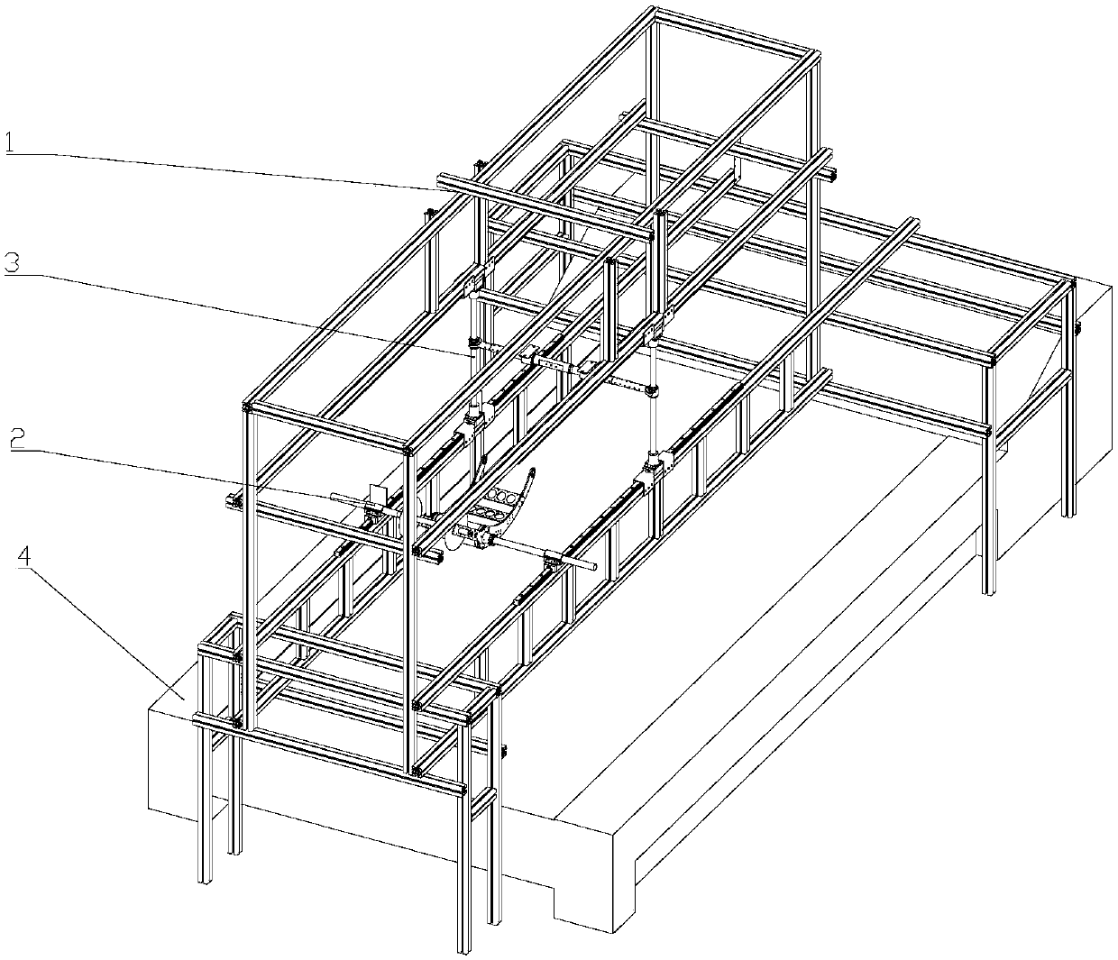 A planar biped robot motion test platform