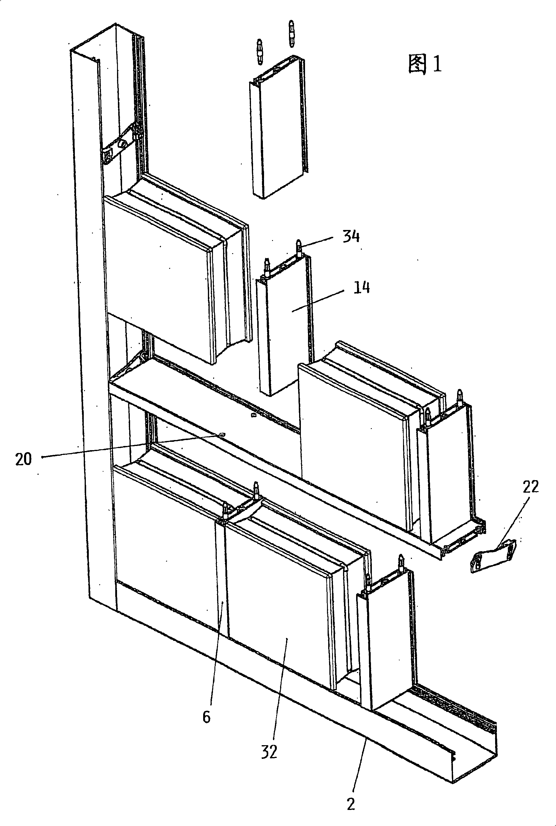 Complex of structural elements for forming glass brick walls