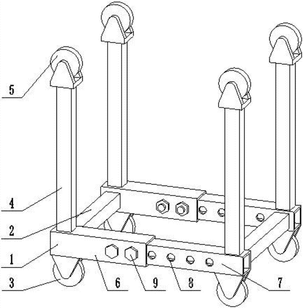 Telescopic bottle body transport vehicle