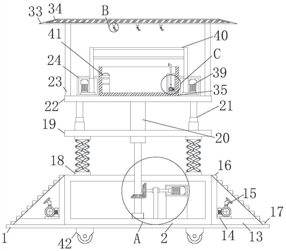 Fault first-aid repair device with GPS positioning function