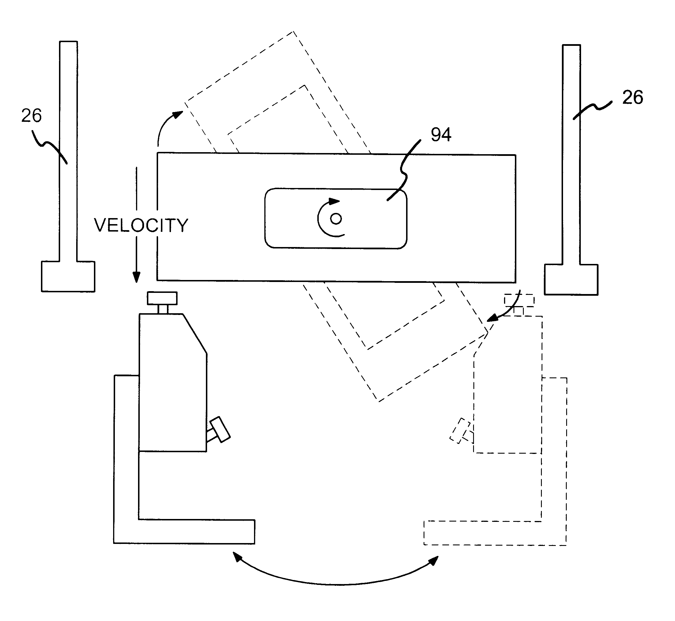 Rotational shock tester apparatus