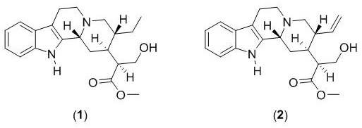 Extraction method and application of indole monoterpenoids