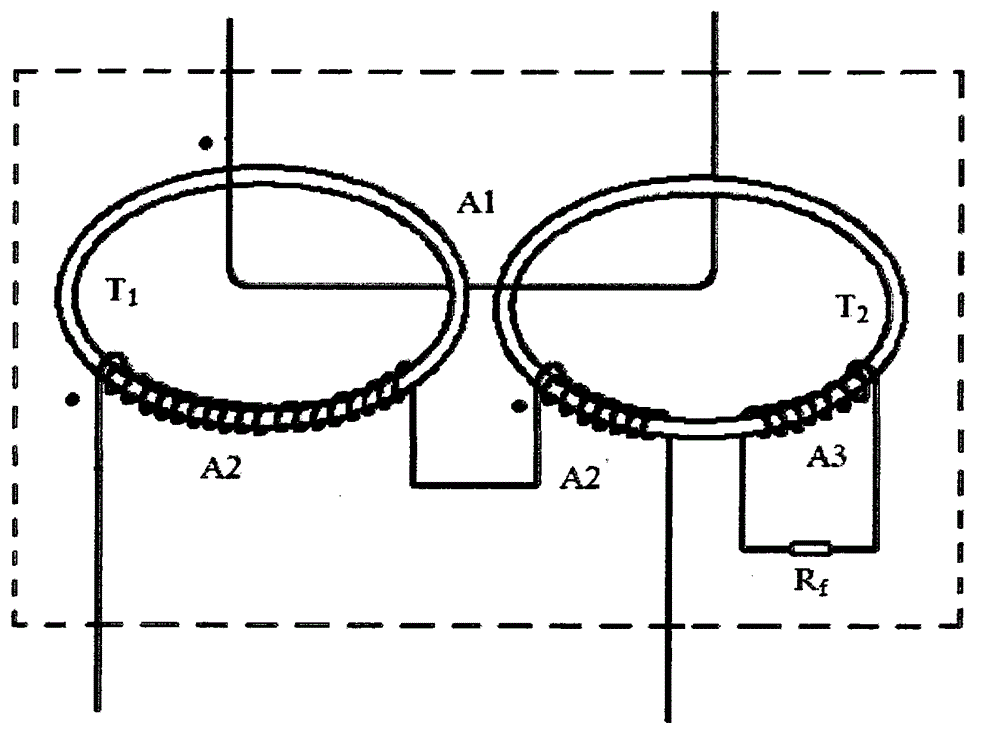 Zero-magnetic flux current transformer capable of preventing electricity from being stolen through high-intensity magnetic field