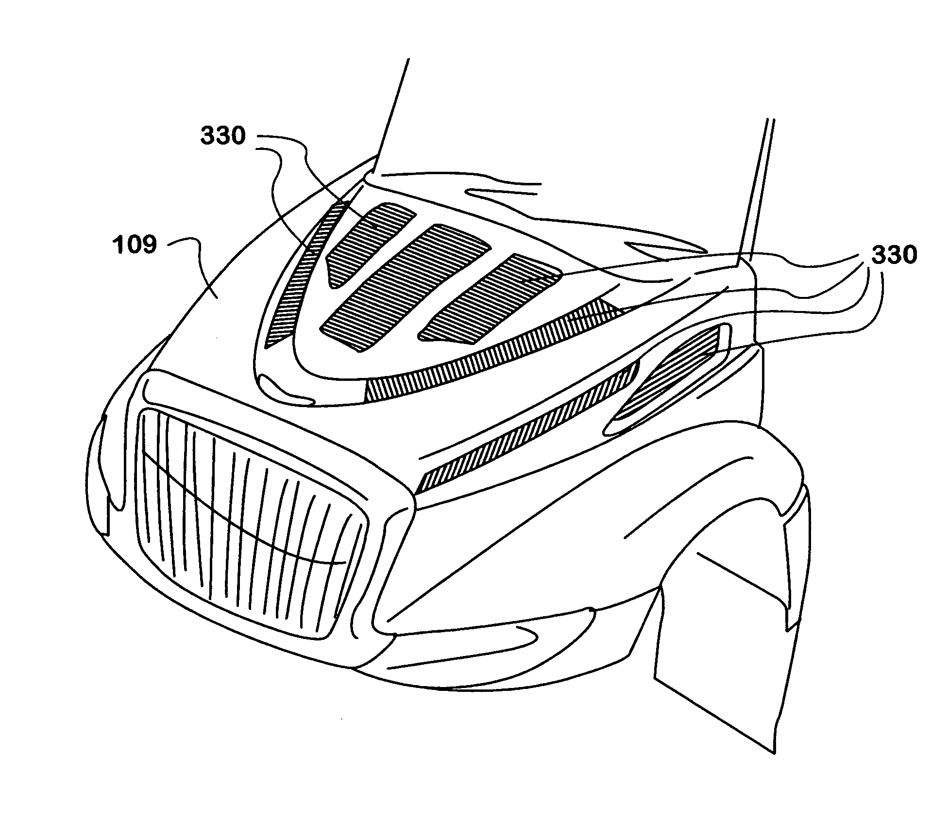 Engine compartment temperature sensitive louvers