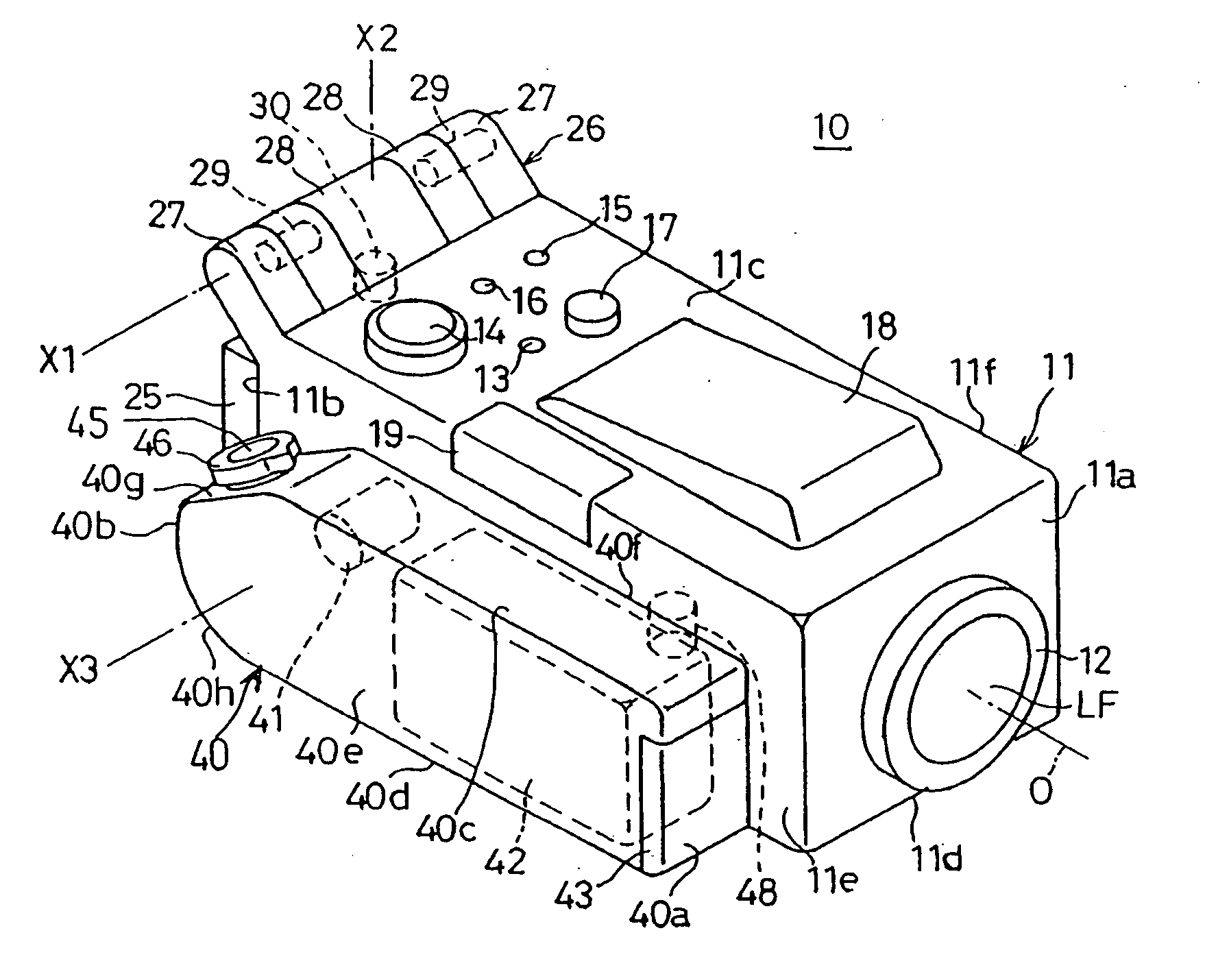 Heat radiating structure of a digital camera