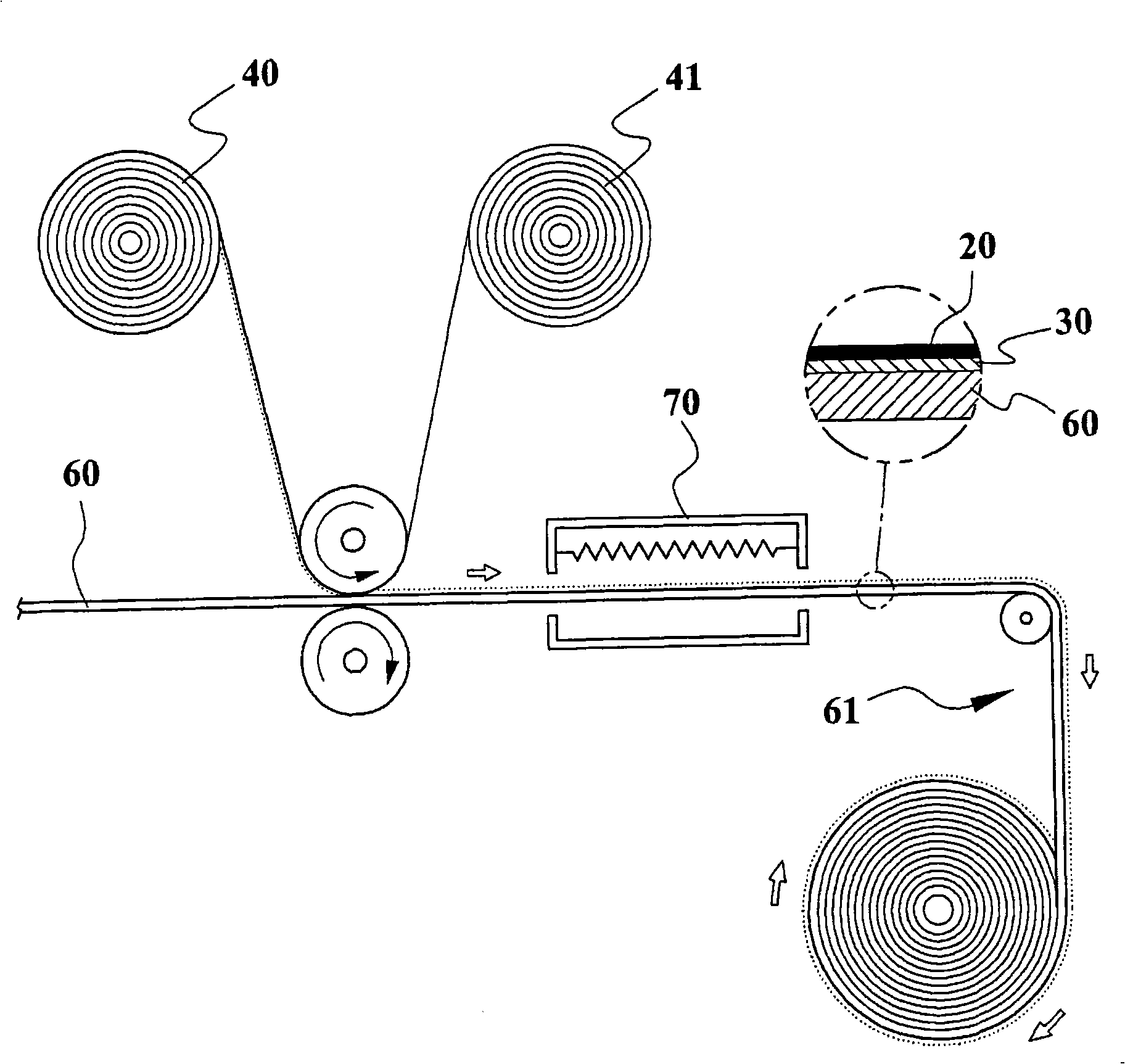 Heat-transferring die, manufacturing process and heat-transferring manufacturing process