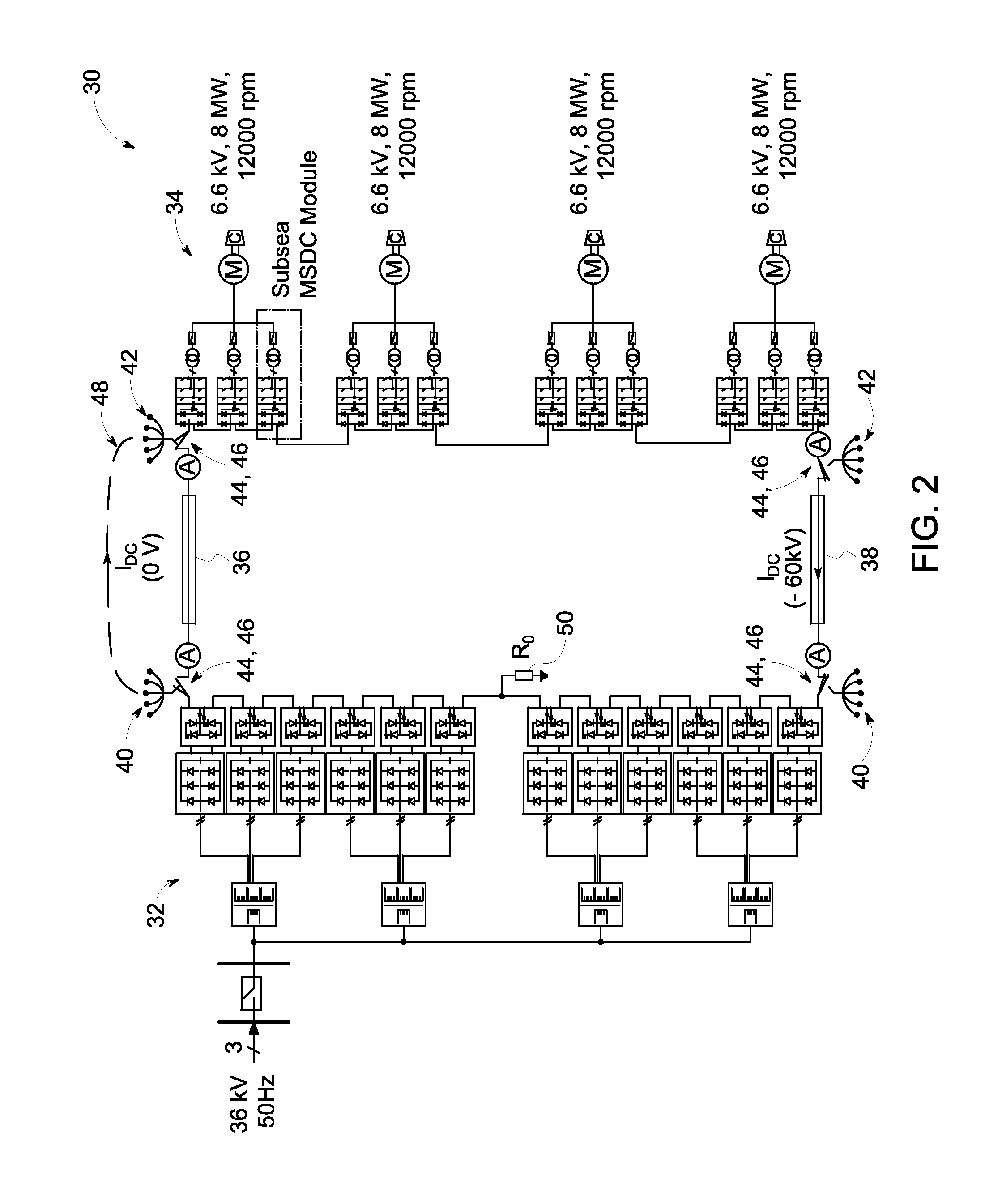 HVDC power transmission with cable fault ride-through capability