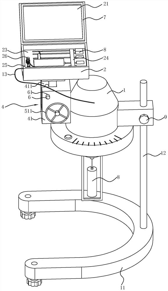 Rotary viscometer convenient to store