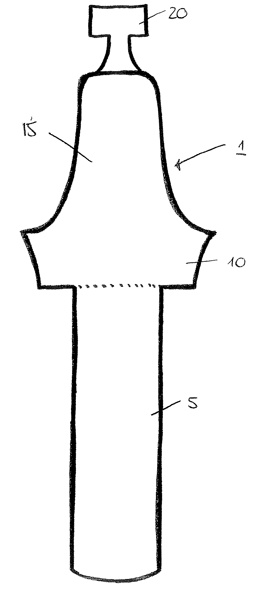 Try-in implant with handle