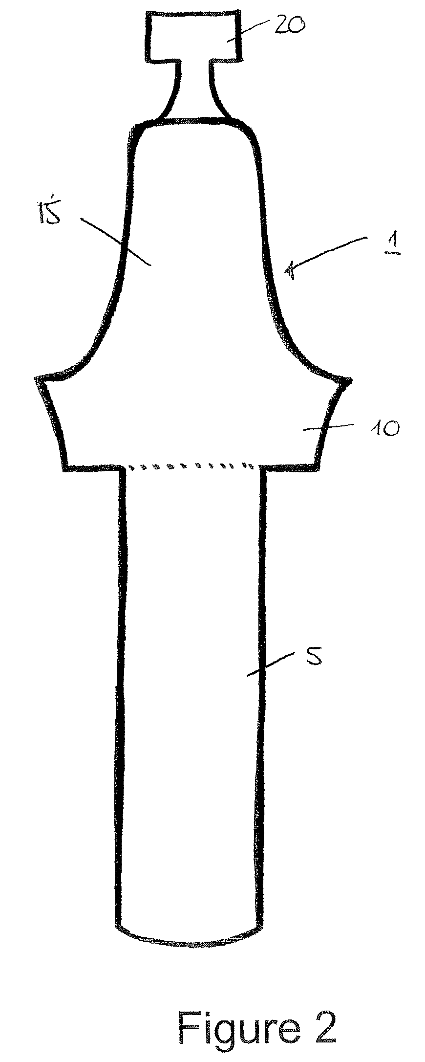 Try-in implant with handle