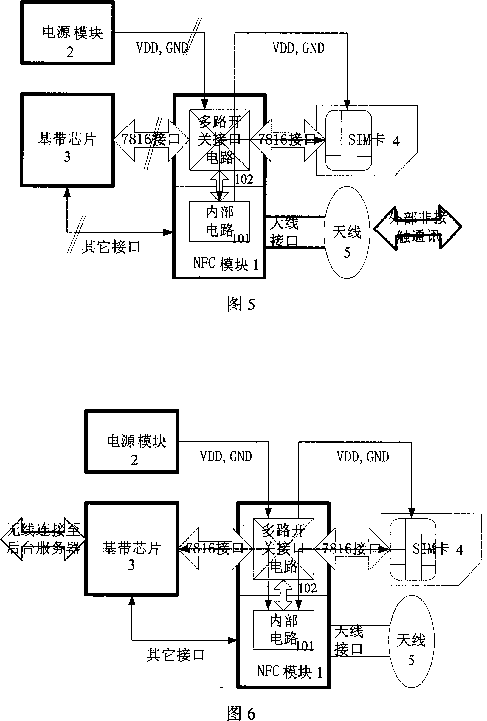 Near-field communication handset with multi-way switch interface and method of power supply and communication thereof