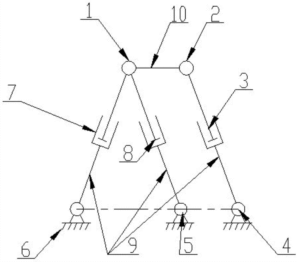 Planar three-freedom-degree parallel mechanism driven by three linear drivers and application thereof