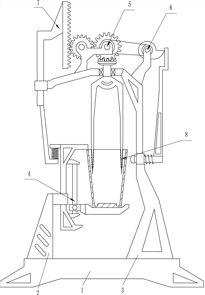 An automatic potting device for potted plants