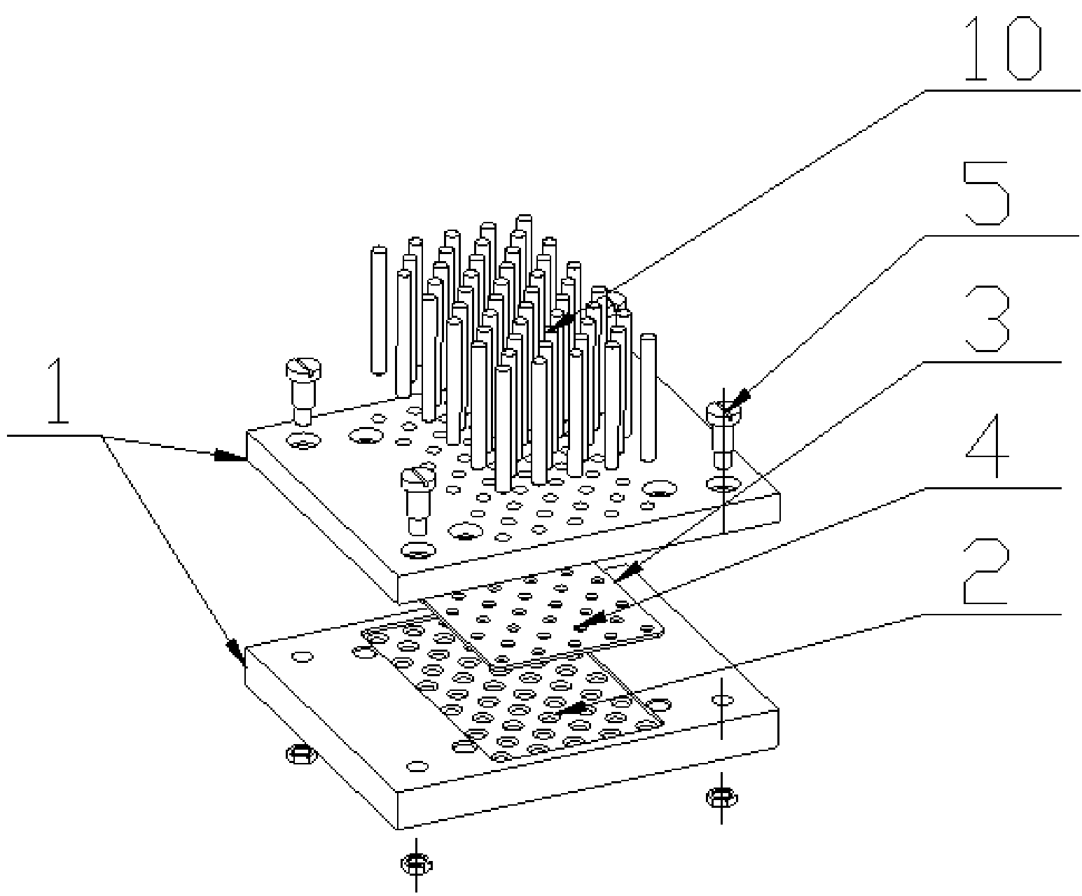 Detonator filling mould and preparation method thereof