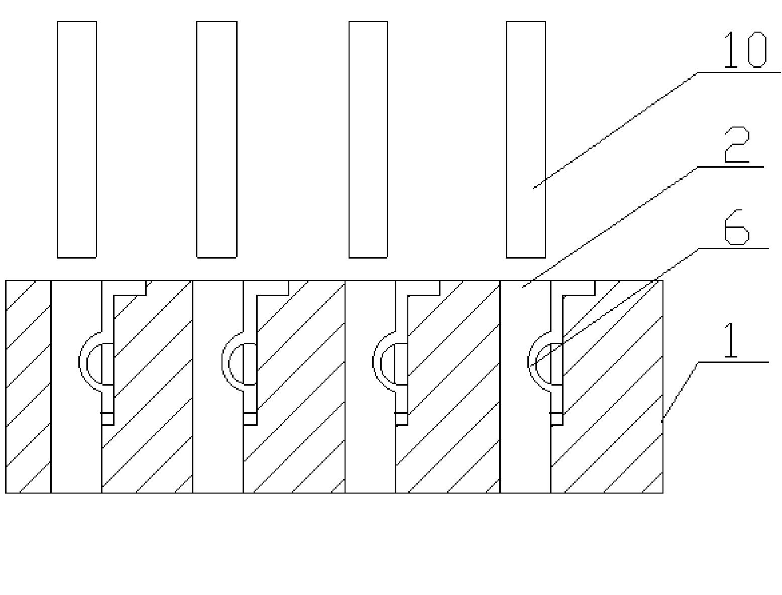 Detonator filling mould and preparation method thereof